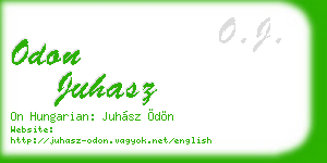 odon juhasz business card